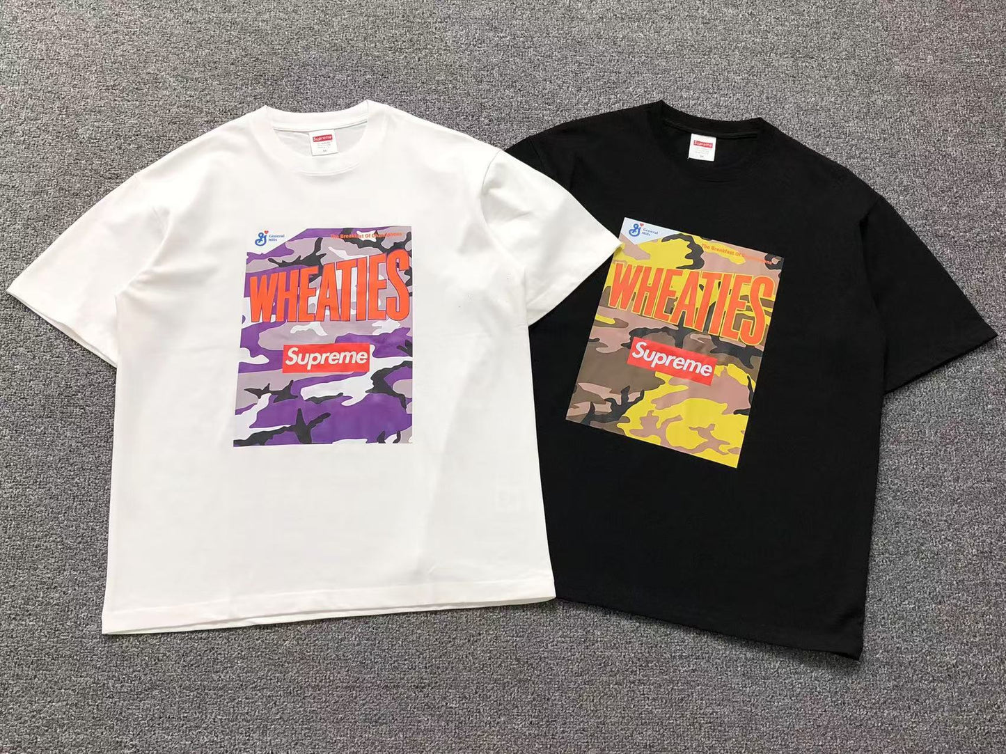 SUPREME WHEATIES TEE BLACK