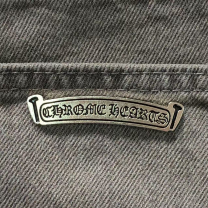 Chrome Hearts Cross Patch Pantalon Jeans Gris