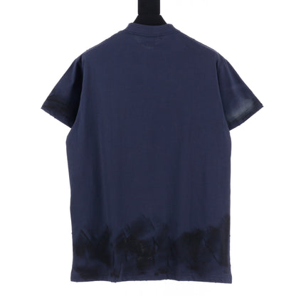 BALENCIAGA 3B STENCIL T-SHIRT BLUE