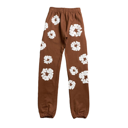 DENIM TEARS THE COTTON WREATH SWEATPANTS BROWN