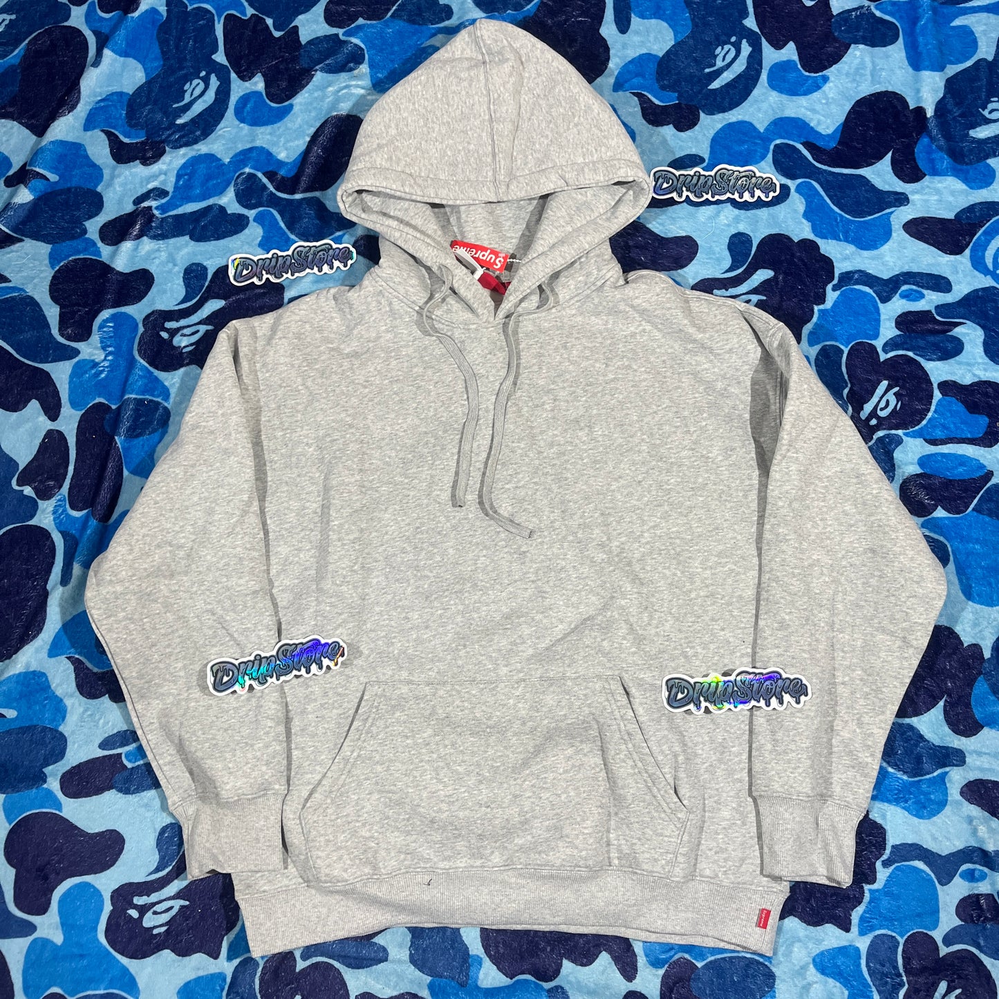 Buzo Supreme Satin Applique Gris L/XL