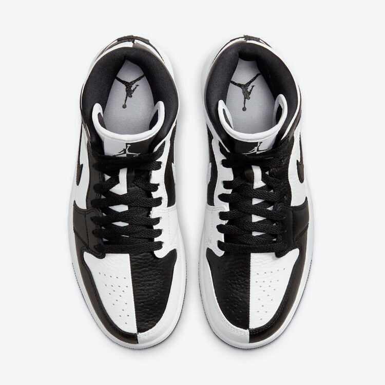 JORDAN 1 MID WMNS SPLIT BLACK WHITE