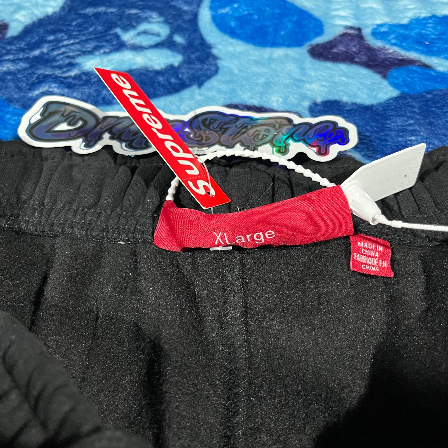 Pantalón Supreme Satin Applique Negro XL