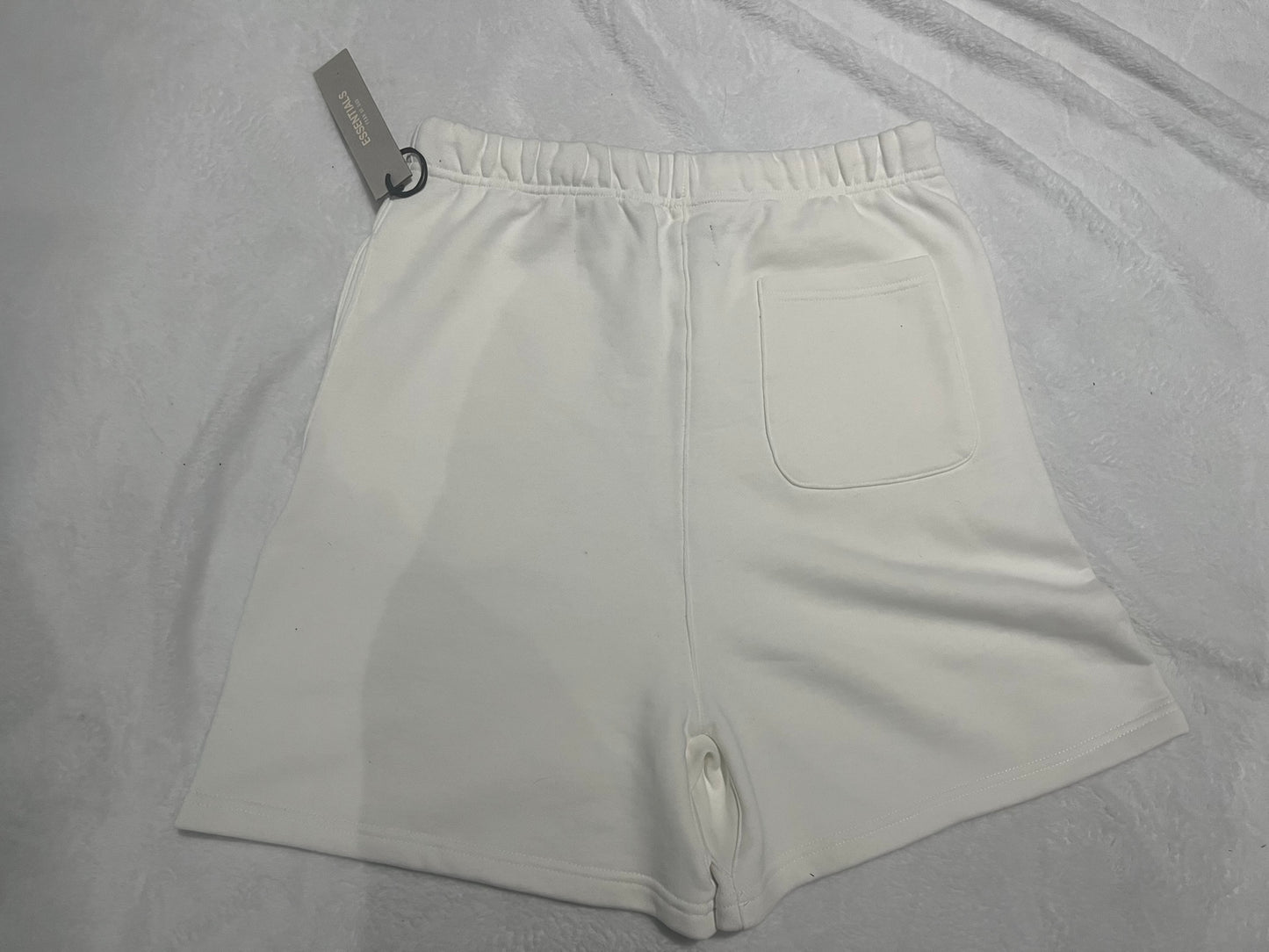 FEAR OF GOD ESSENTIALS SWEAT SHORTS WHITE