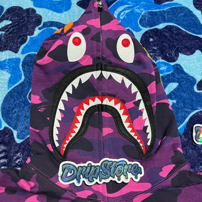 Campera Bape Color Camo Shark Full Zip Violeta