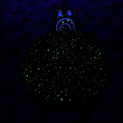 Campera Bape Space Camo Shark Full Zip Negro