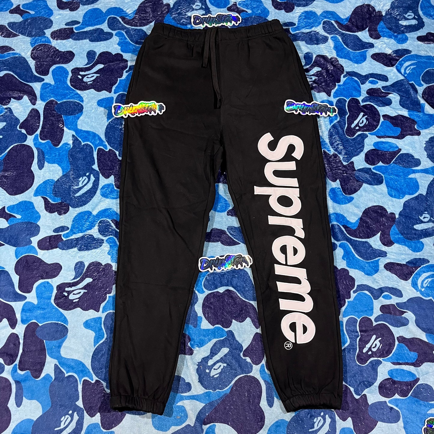 Pantalón Supreme Satin Applique Negro XL