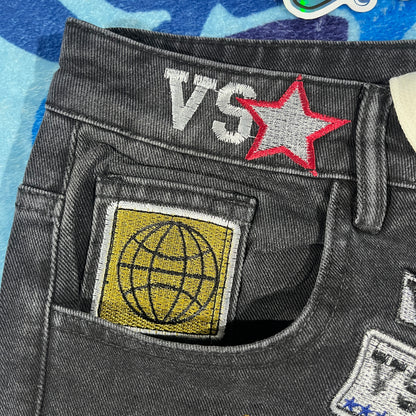 Bermuda Vale Forever Skittles Patch 1980s Denim 