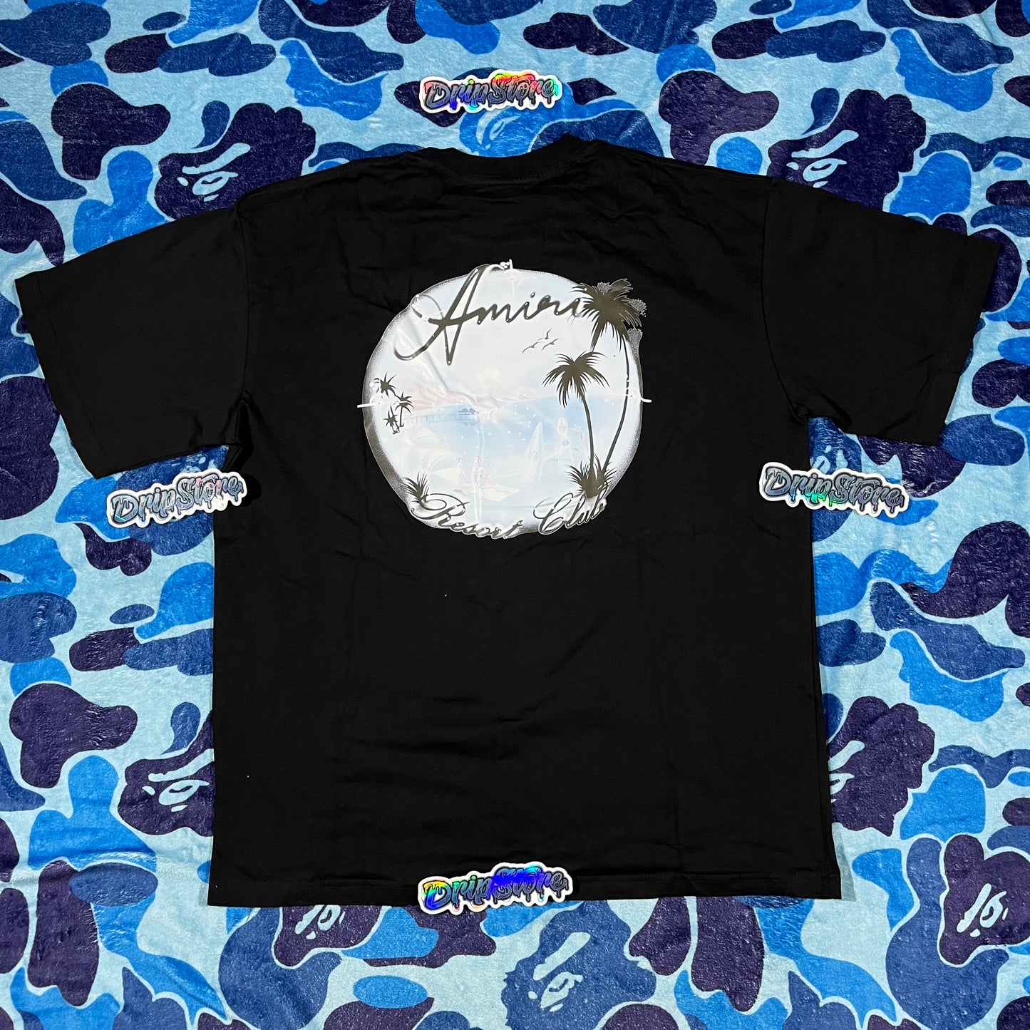 Remera Amiri Paradise Airbrush Negra XL
