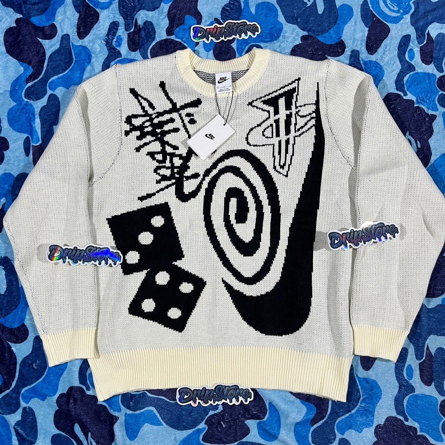 Sweater Nike x Stussy Crema XL