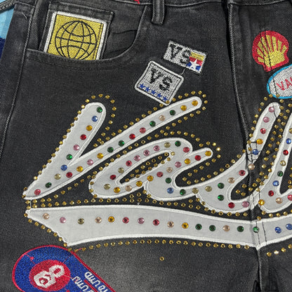 Bermuda Vale Forever Skittles Patch 1980s Denim 