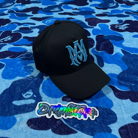 Gorra Amiri MA Brillos Celeste/Negra
