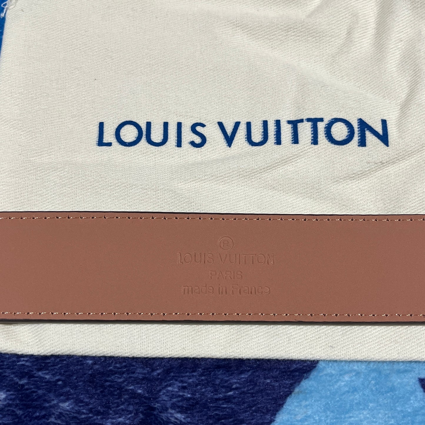Cinturon LV Monogram Marrón/Plateado
