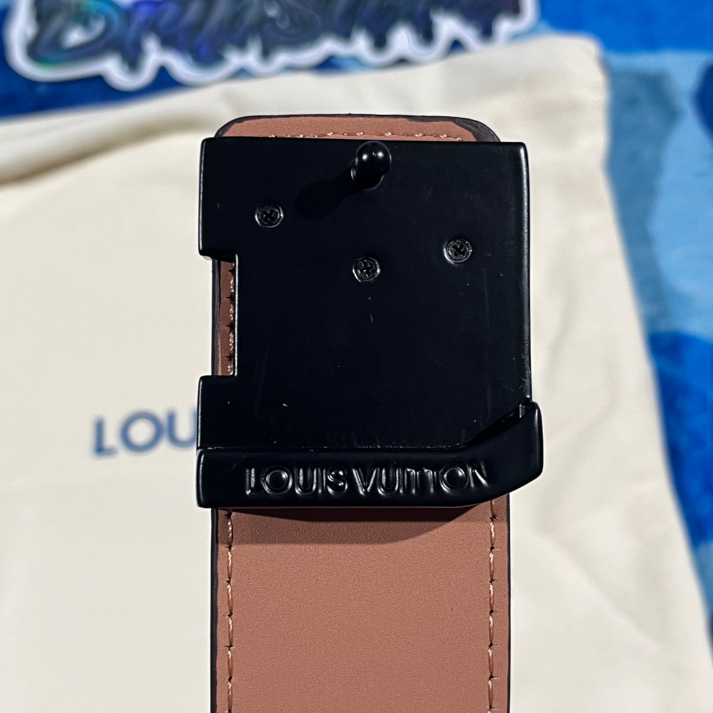 Cinturon LV Monogram Marrón/Negro