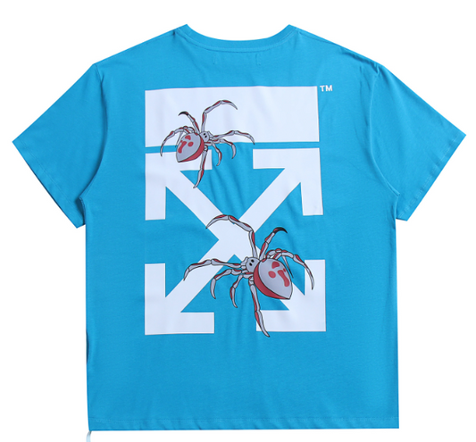 OFF-WHITE ARACHNO ARROWS T-SHIRT BLUE WHITE