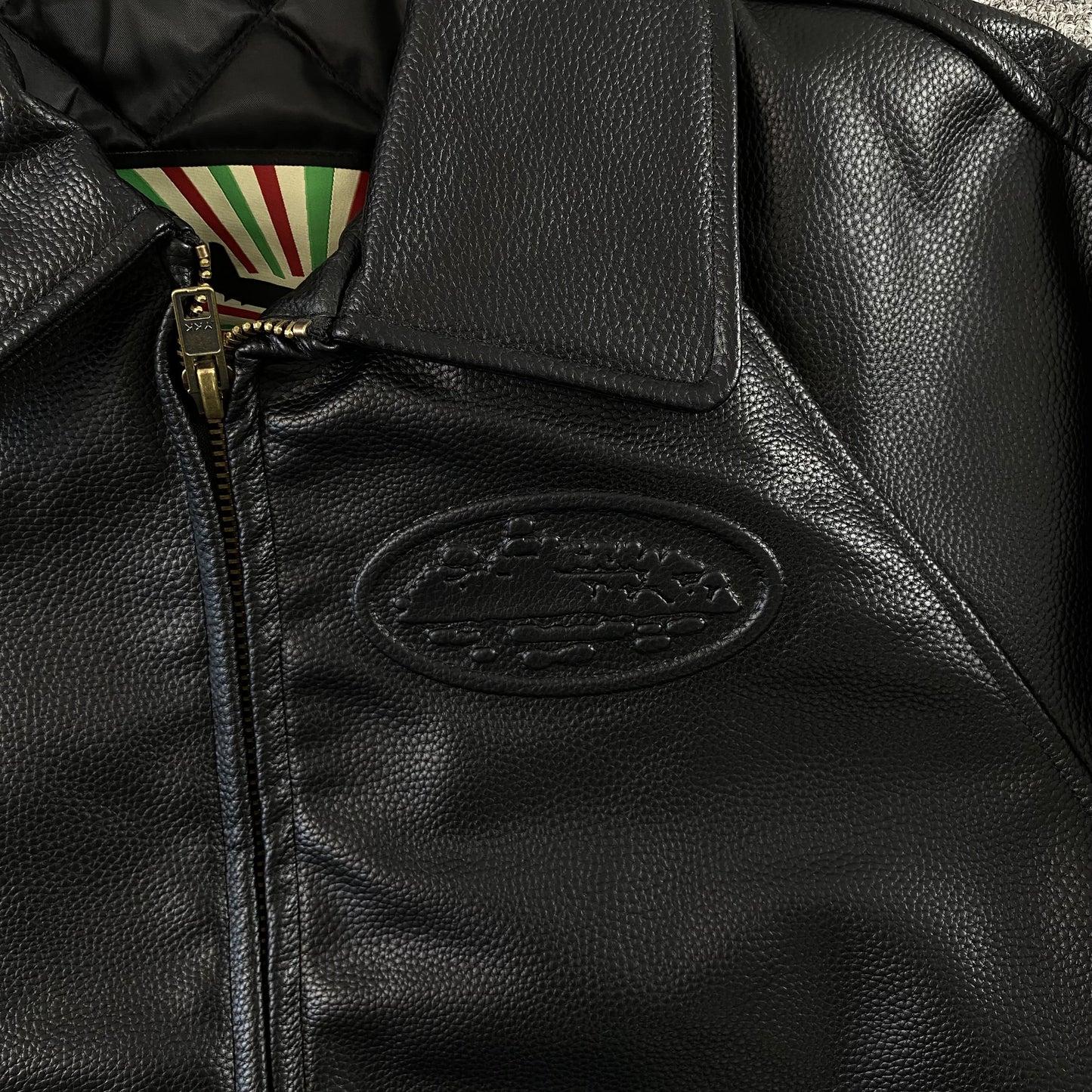 Corteiz-Leather-Jacket-Black-4-Drip Store Argentina