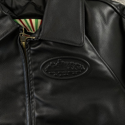 Corteiz-Leather-Jacket-Black-4-Drip Store Argentina