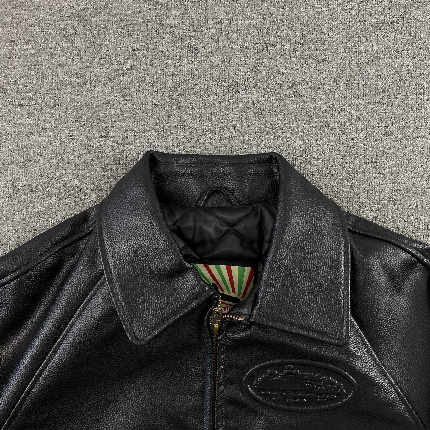 Corteiz-Leather-Jacket-Black-6-Drip Store Argentina