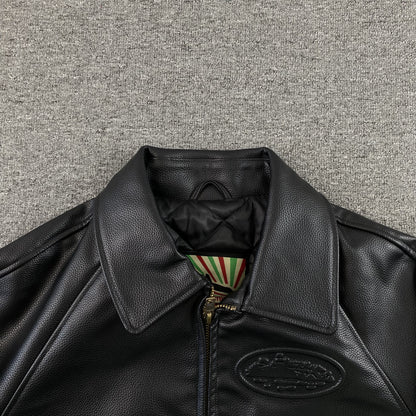 Corteiz-Leather-Jacket-Black-6-Drip Store Argentina