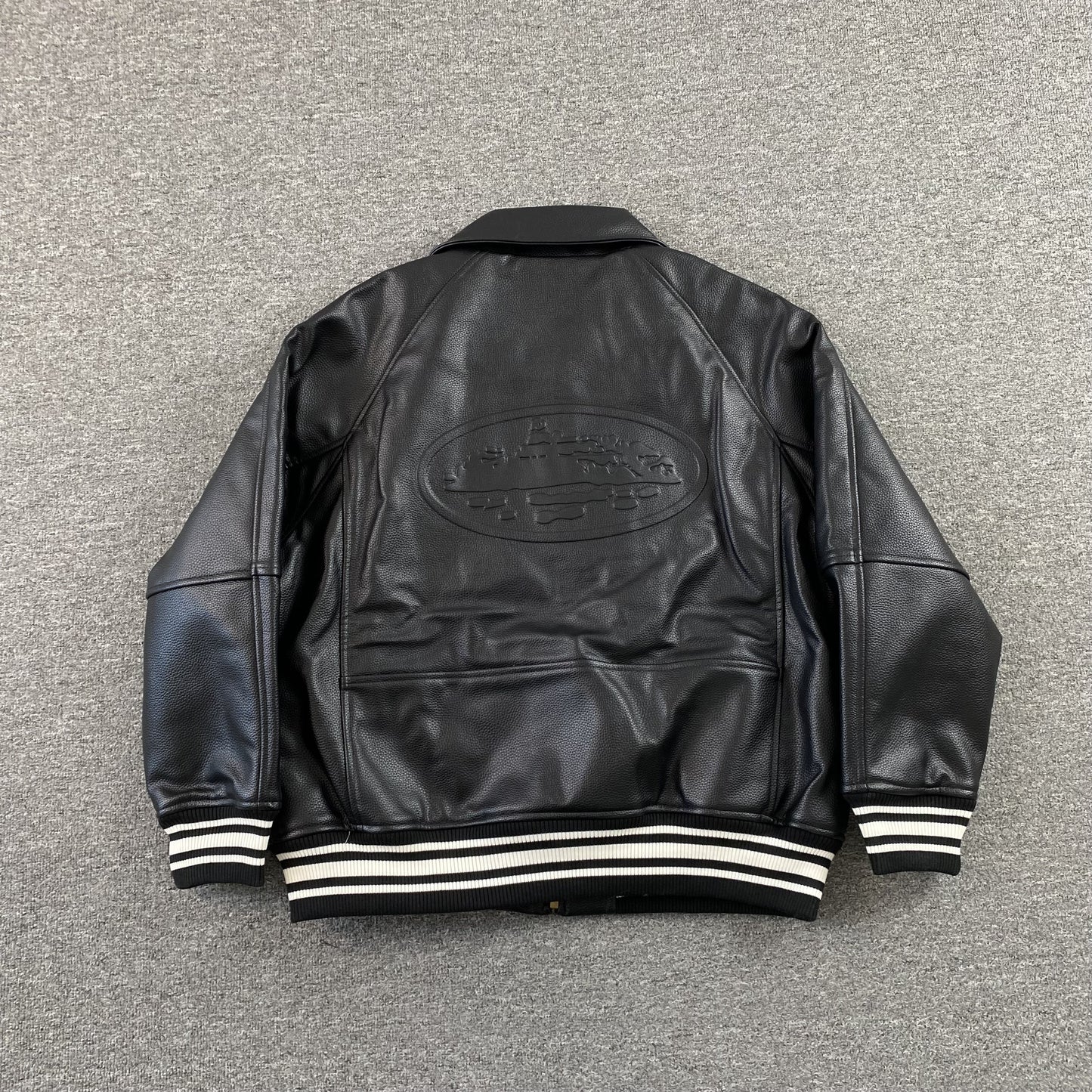 Corteiz-Leather-Jacket-Black-Drip Store Argentina