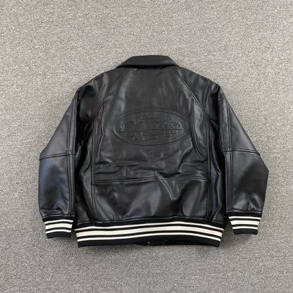 Corteiz-Leather-Jacket-Black-Drip Store Argentina