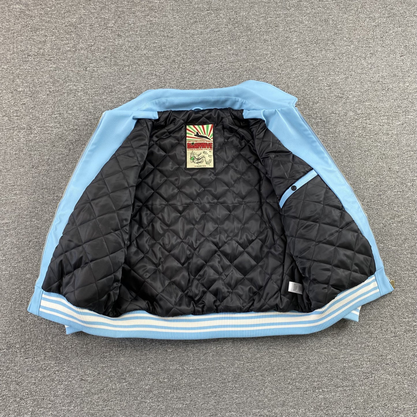 Corteiz-Leather-Jacket-Blue-6-Drip Store Argentina