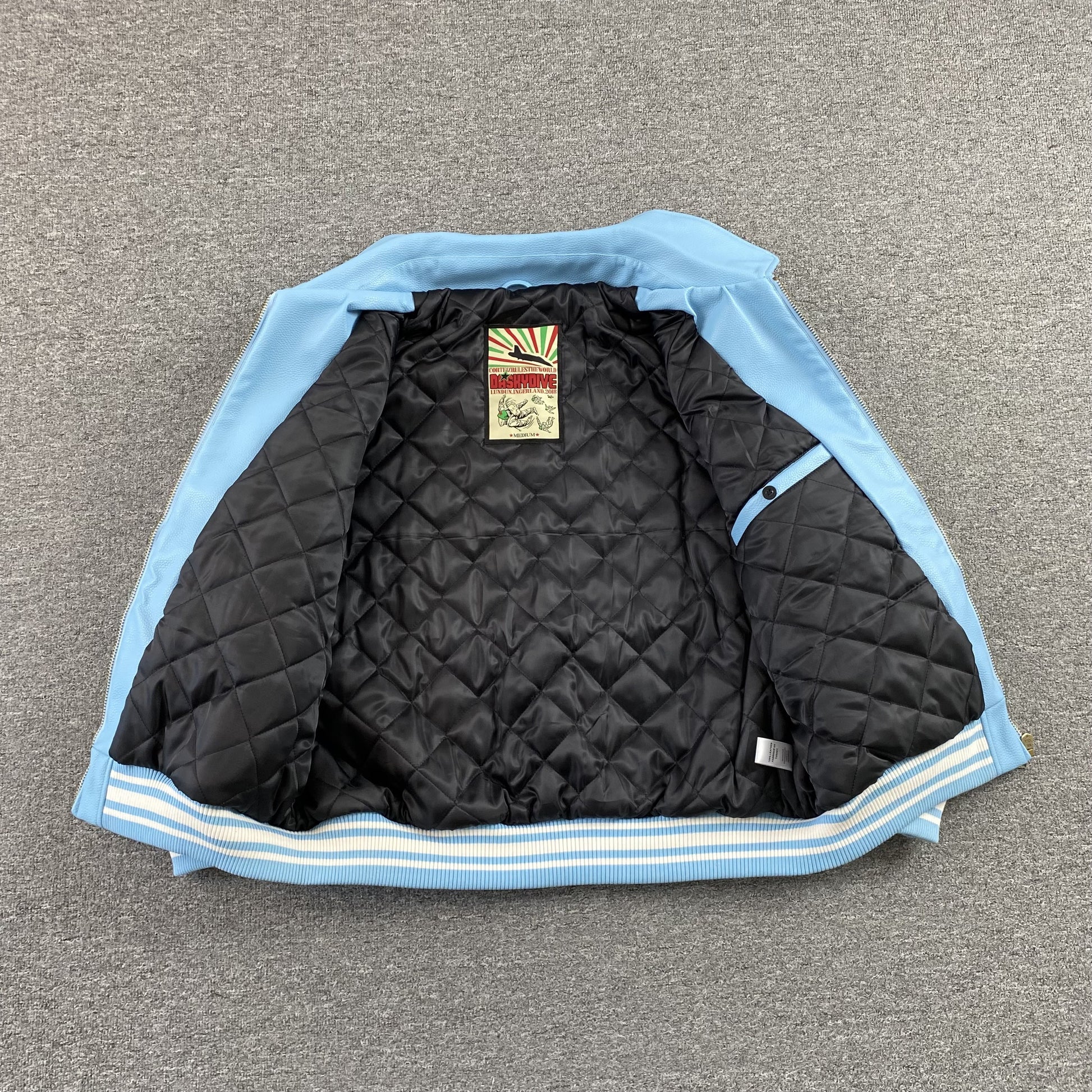 Corteiz-Leather-Jacket-Blue-6-Drip Store Argentina