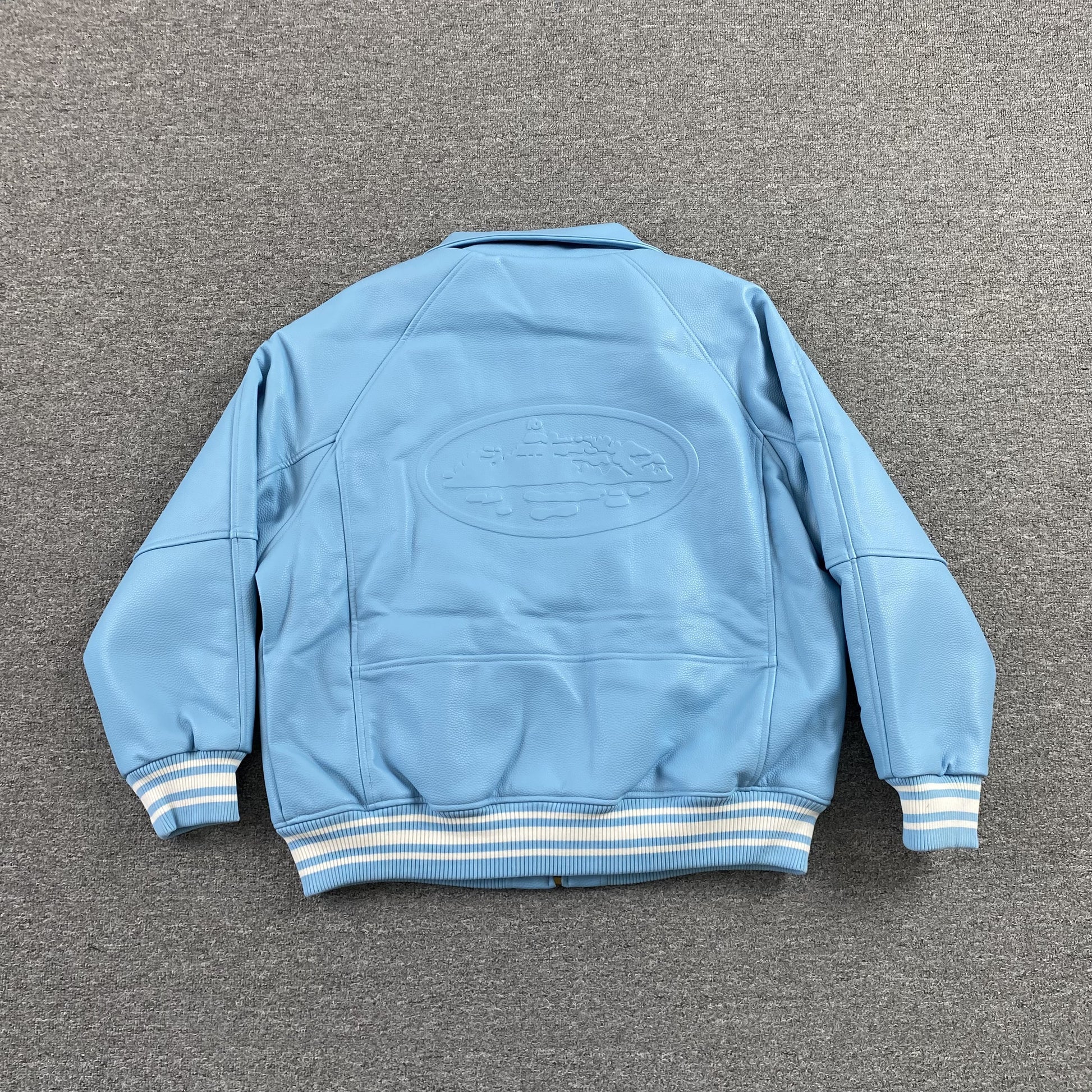 Corteiz-Leather-Jacket-Blue-Drip Store Argentina