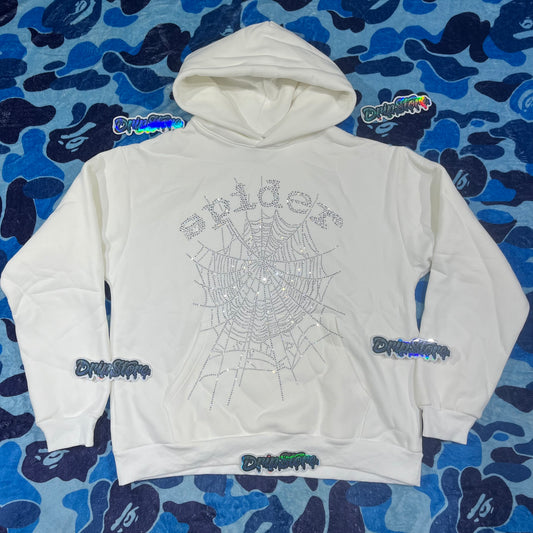 Buzo Sp5Der Rhinestone Logo Blanco XL