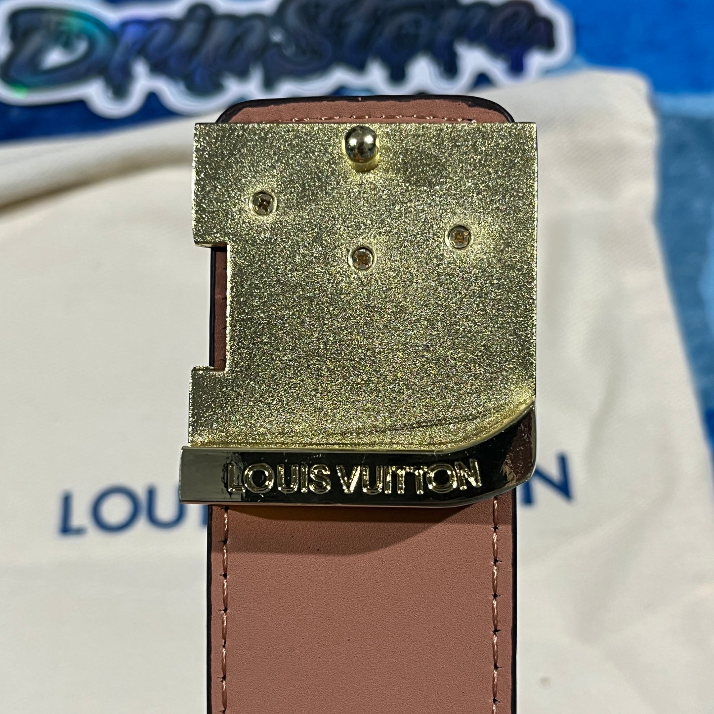 Cinturon LV Monogram Marrón/Dorado