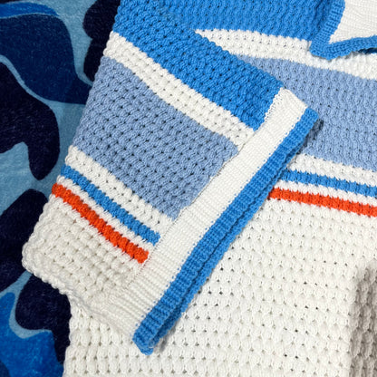 Conjunto Casablanca Crochet Blanco Celeste XXL