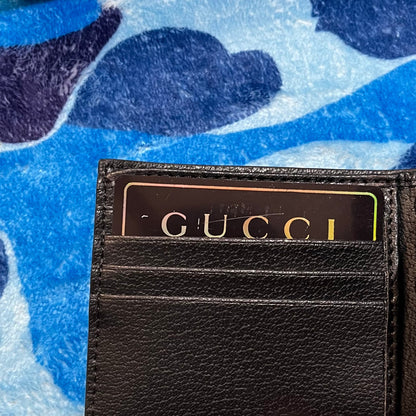 GUCCI BIFOLD WALLET ANIMALIER BEE BLACK