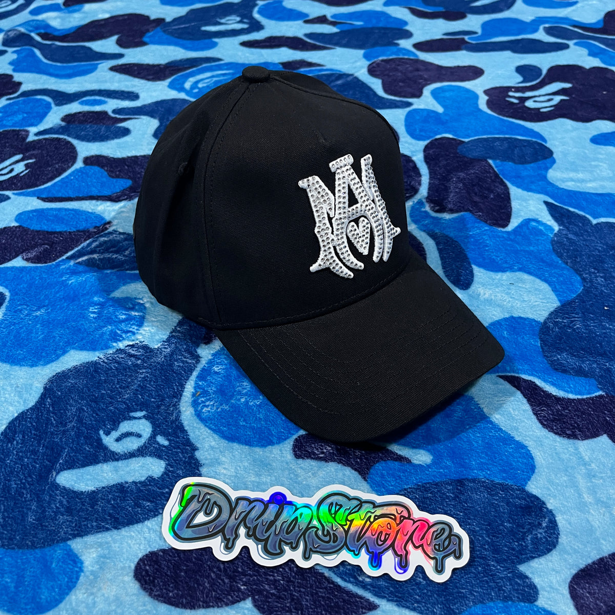 Gorra Amiri MA Brillos Blanca/Negra