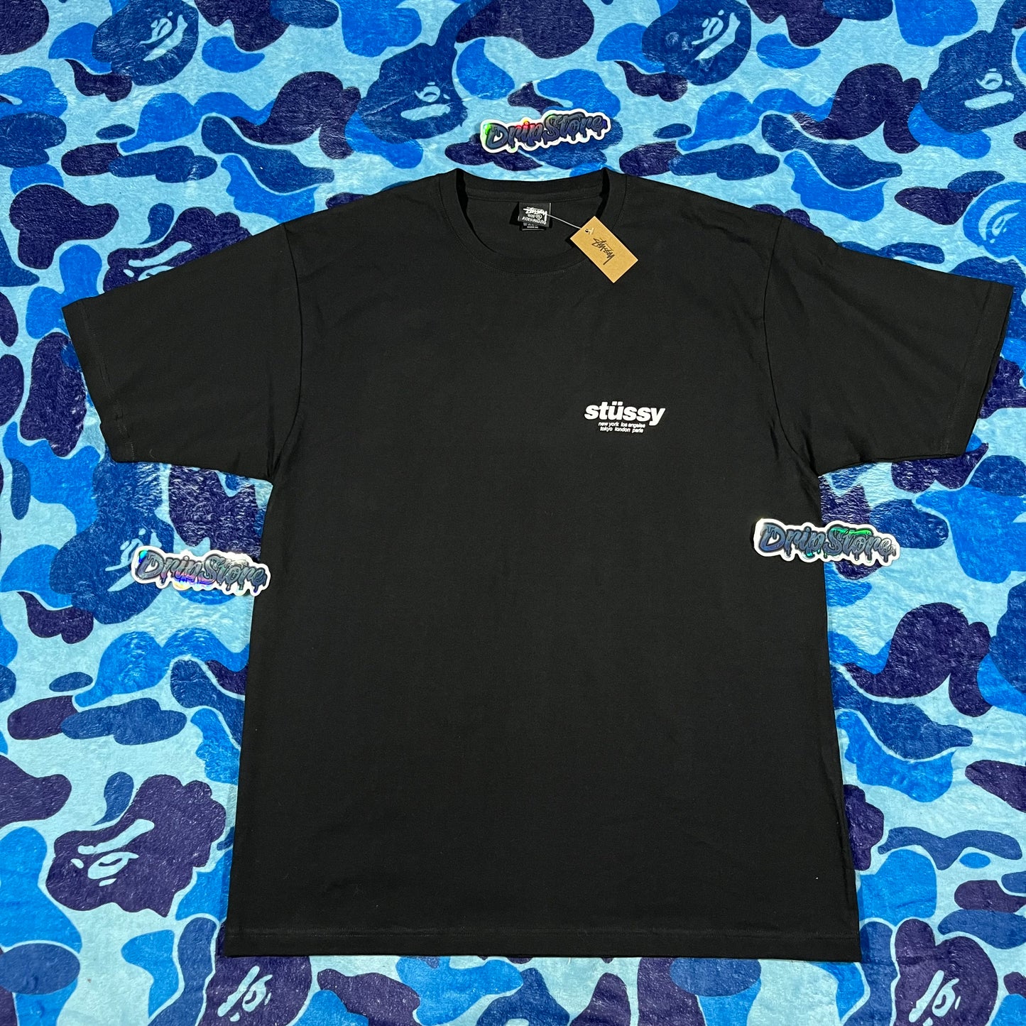 Remera Stussy Rollers Negra XL