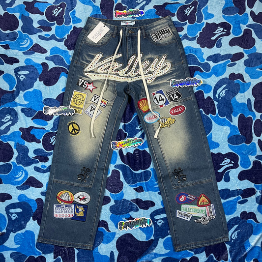 Pantalón Jean Valley 1980s Painter Azul L