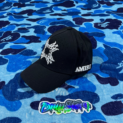 Gorra Amiri Qaud Brillos Blanca/Negra