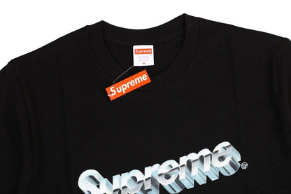 SUPREME CHROME LOGO TEE BLACK