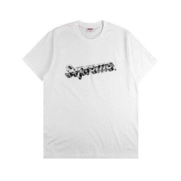 SUPREME CHROME LOGO TEE WHITE