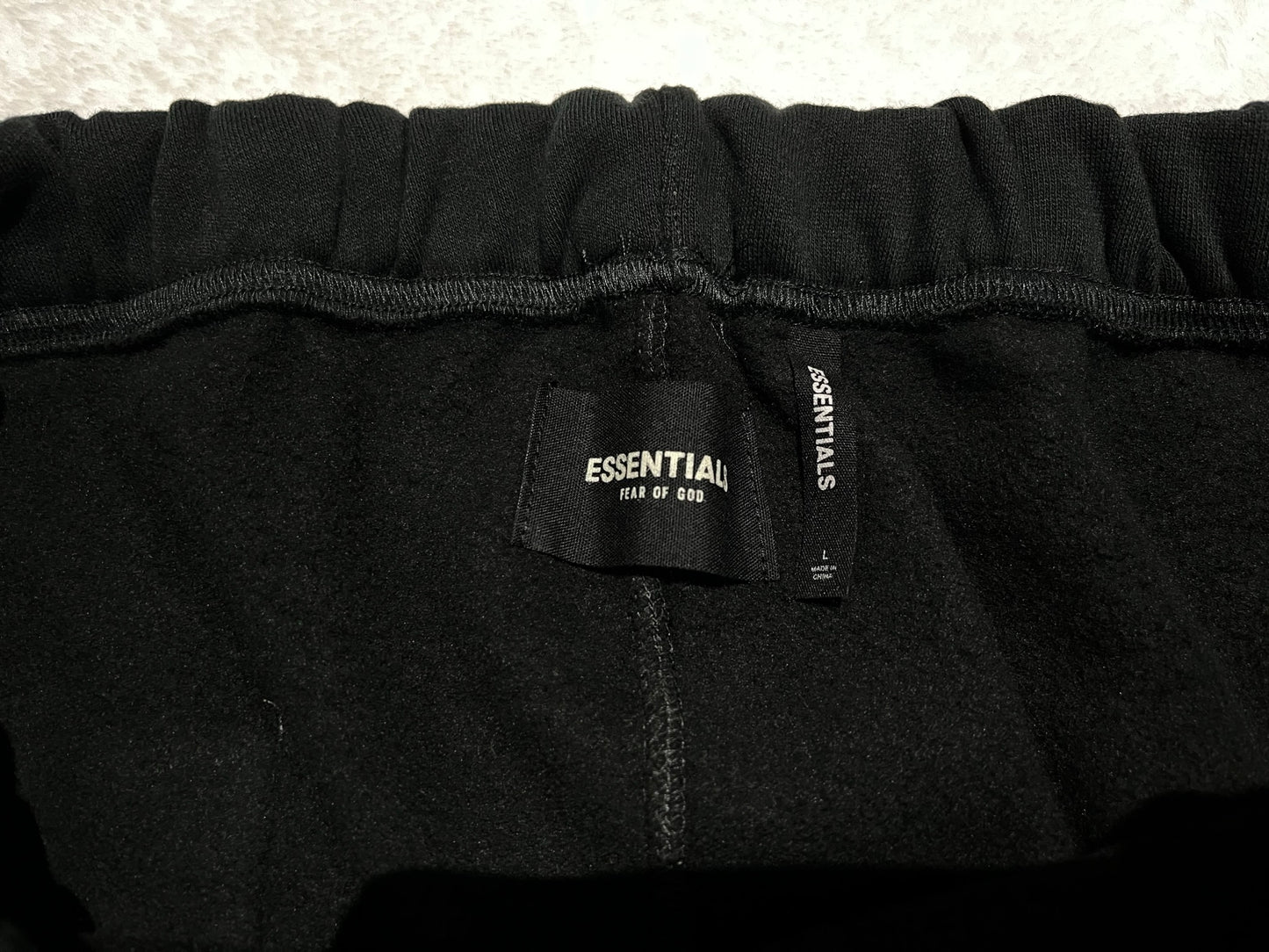 FEAR OF GOD ESSENTIALS SWEAT SHORTS BLACK