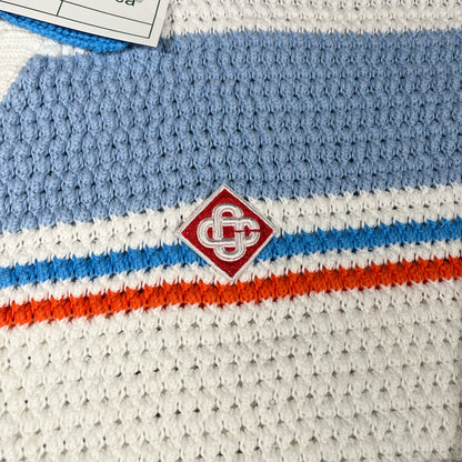 Conjunto Casablanca Crochet Blanco Celeste XXL