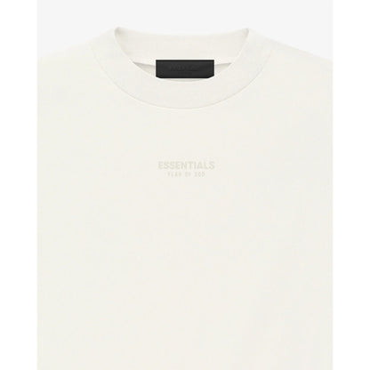 FEAR OF GOD ESSENTIALS SMALL LOGO TEE CLOUD DANCER