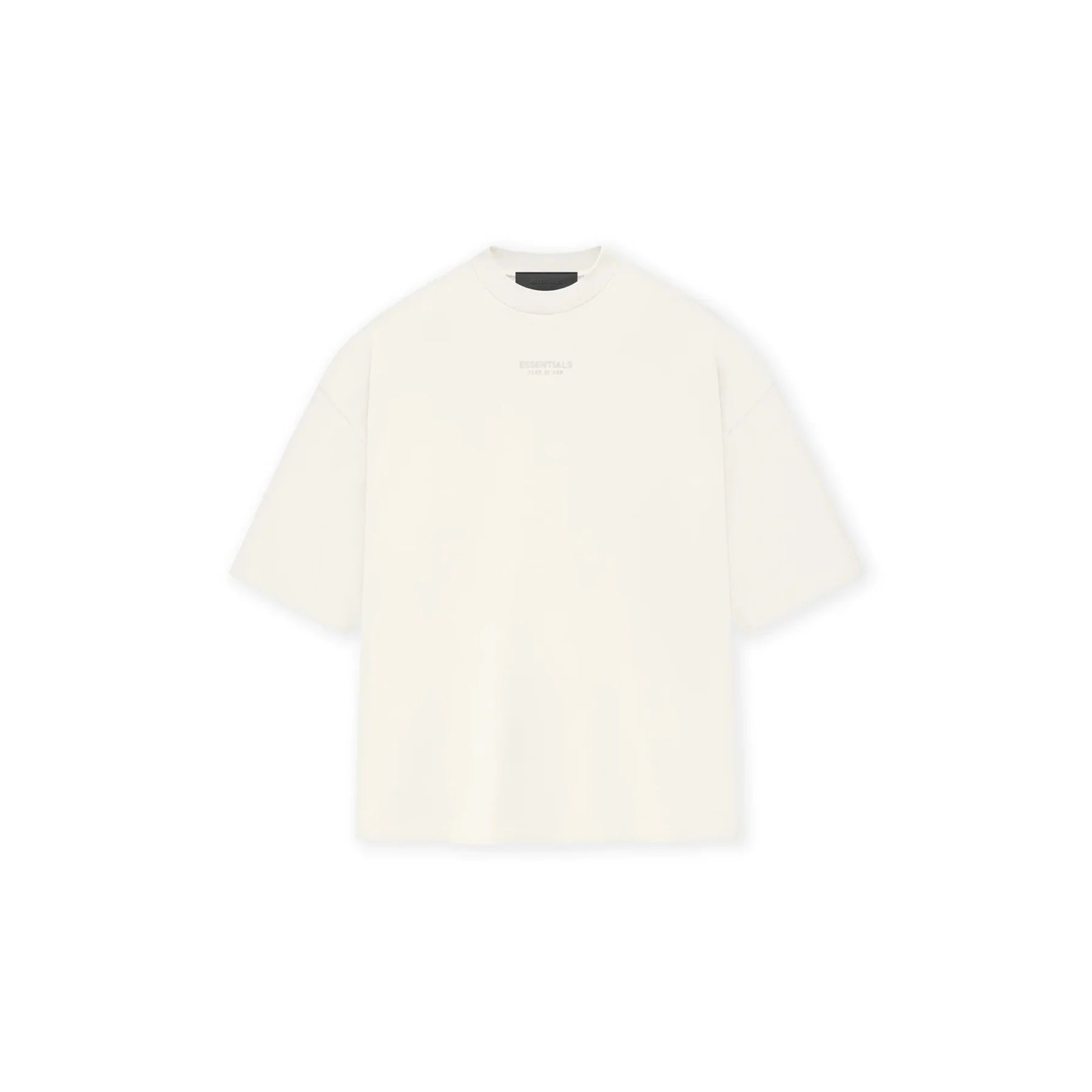 FEAR OF GOD ESSENTIALS SMALL LOGO TEE CLOUD DANCER