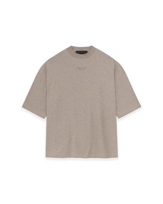 FEAR OF GOD ESSENTIALS SMALL LOGO TEE CORE HEATHER