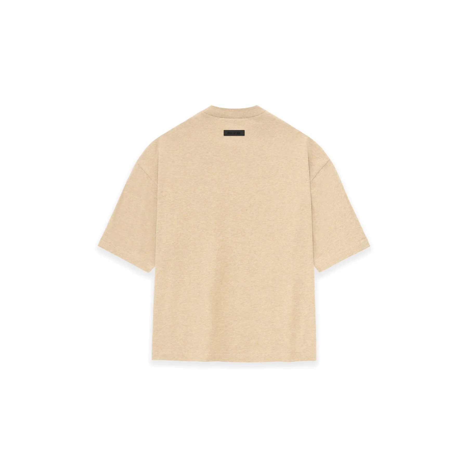 FEAR OF GOD ESSENTIALS SMALL LOGO TEE GOLD HEATHER