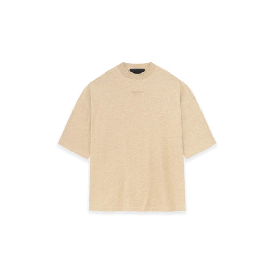 FEAR OF GOD ESSENTIALS SMALL LOGO TEE GOLD HEATHER