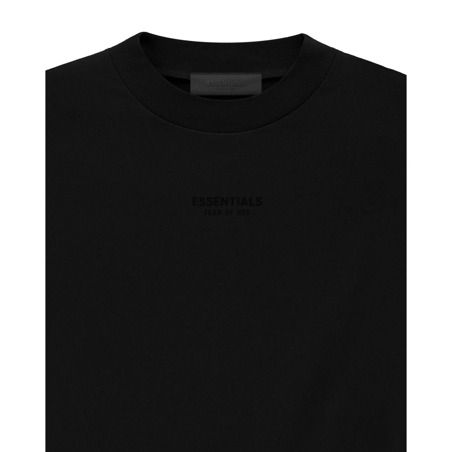 FEAR OF GOD ESSENTIALS SMALL LOGO TEE JET BLACK