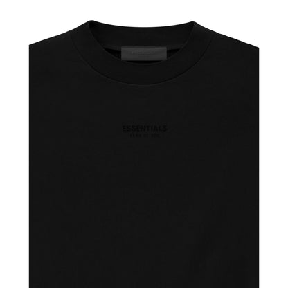 FEAR OF GOD ESSENTIALS SMALL LOGO TEE JET BLACK