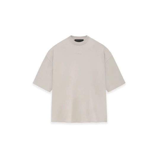 FEAR OF GOD ESSENTIALS SMALL LOGO TEE SILVER CLOUD