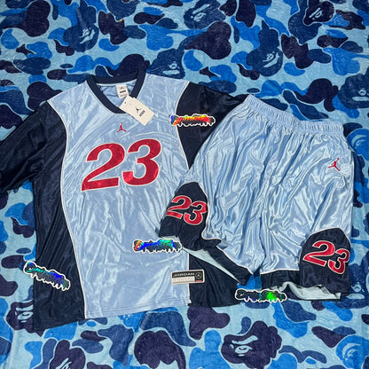 Conjunto Supreme Jordan Warm Up Celeste