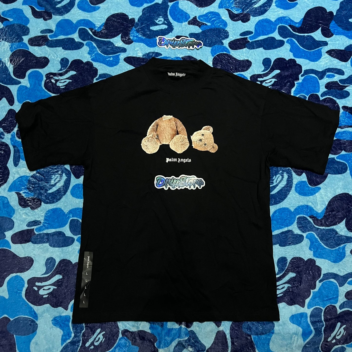 PALM ANGELS TEDDY BEAR T-SHIRT BLACK